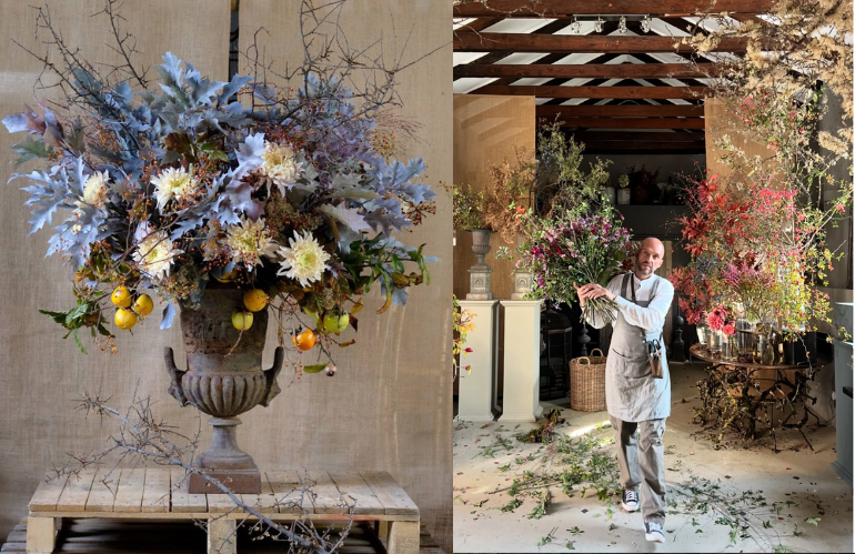 Simbolo dell'atelier: la corona greca di mirto e la R di Roma