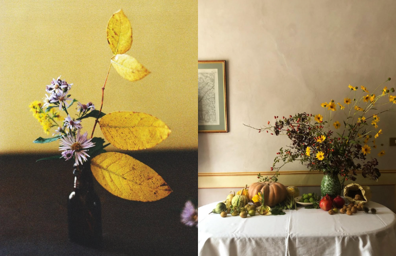 Amy Merrick al lavoro con materiali botanici