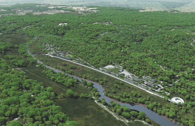 Zaha Hadid eco-campus Serbank Mosca con tetti verdi e percorsi naturali