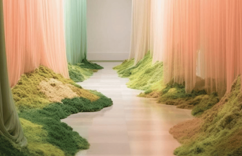 Paesaggio vegetale passerella Parigi