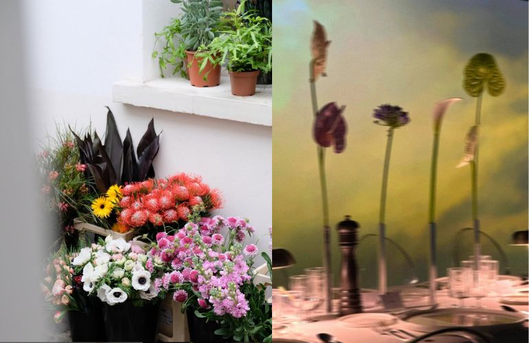 Installazione artistica floreale firmata Ortie a Parigi