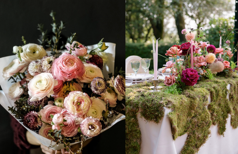 Vetrina fiorita di Artemisia Fioristi a Firenze