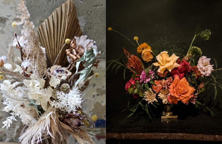 Ritratto di Ilaria Minniti tra fiori stagionali