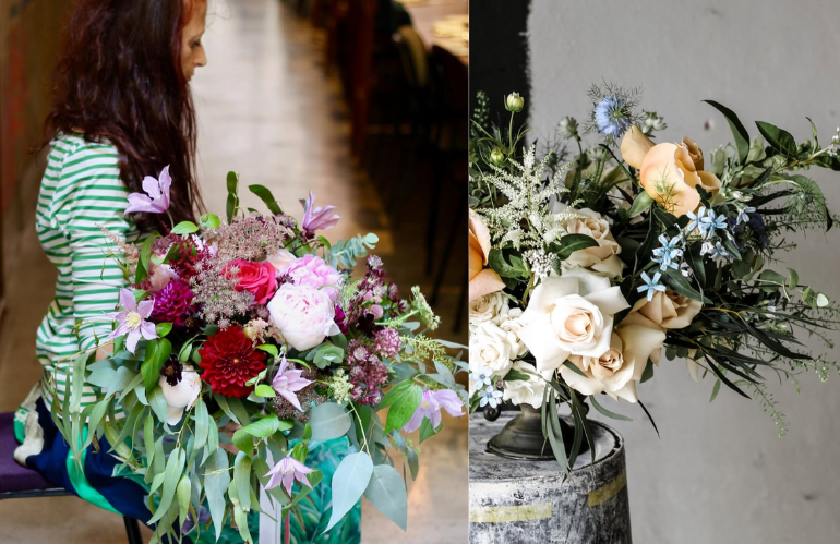 Clienti nello shop durante un evento floreale