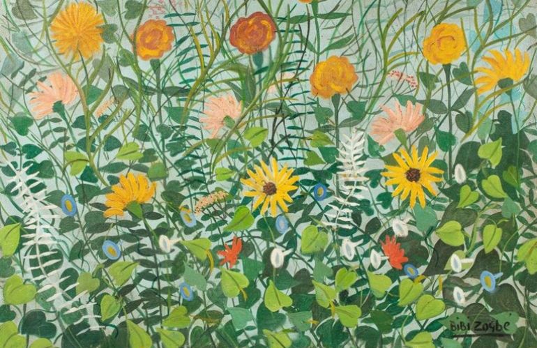 Ritratto di Bibi Zogbé nel suo studio