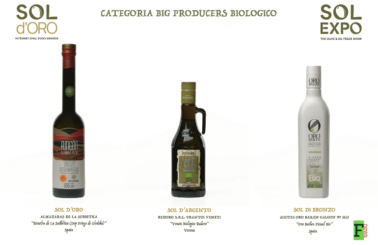 Sol d'Oro 2026 Big Producers Biologico vincitori