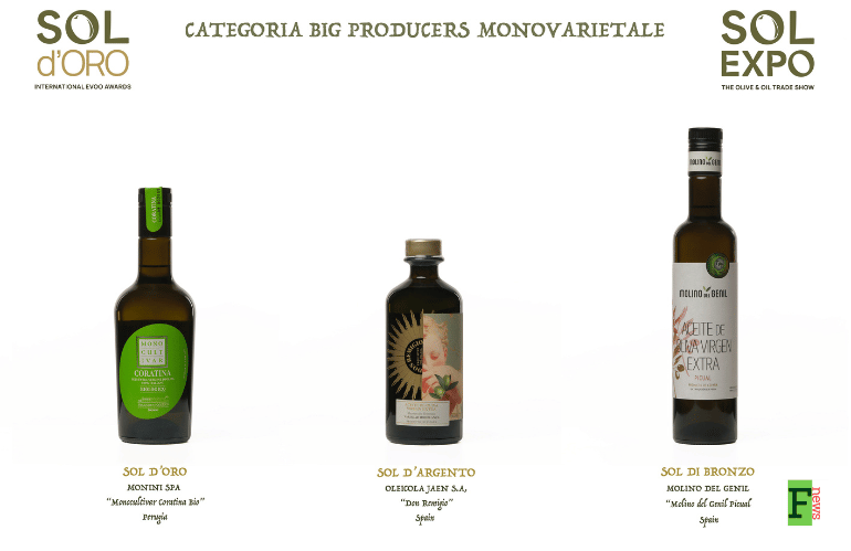 Sol d'Oro 2026 Big Producers Monovarietale vincitori